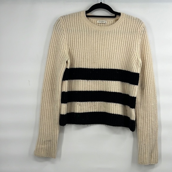 Equipment cream stripe sweater size small - Picture 1 of 5